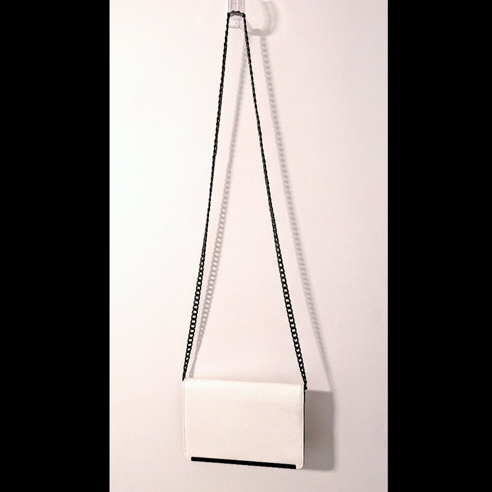 Small Evening Bag Wallet - with Black Metal Chain Strap
